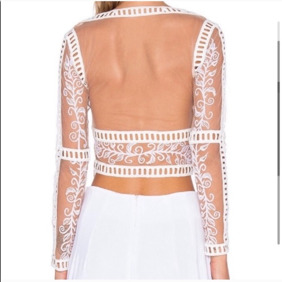 Rare FOR LOVE & LEMONS DESERT NIGHTS MESH CROP TOP Sz M Worn Once - Picture 2 of 8